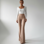 Hooggetailleerde flared-broek
