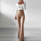 Hooggetailleerde flared-broek