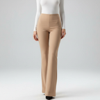 Hooggetailleerde flared-broek