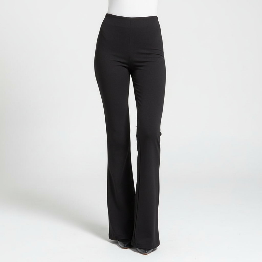 Hooggetailleerde flared-broek