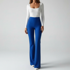 Hooggetailleerde flared-broek