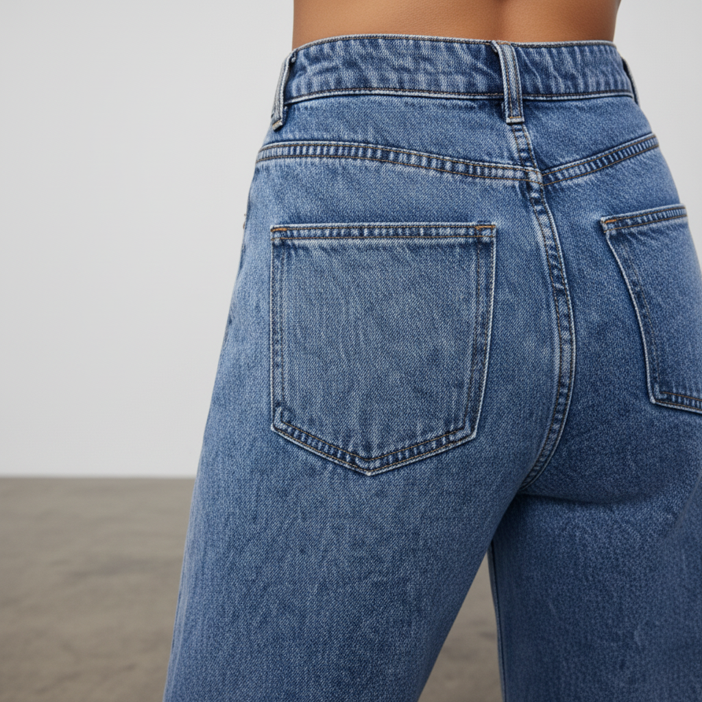 Hoog opgesneden jeans