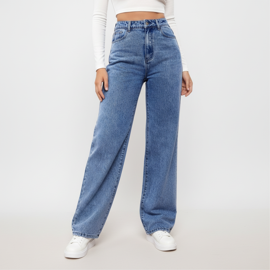 Hoog opgesneden jeans