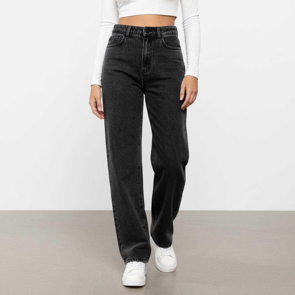 Hoog opgesneden jeans