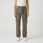 Jeans met hoge taille en luipaardprint – Noor