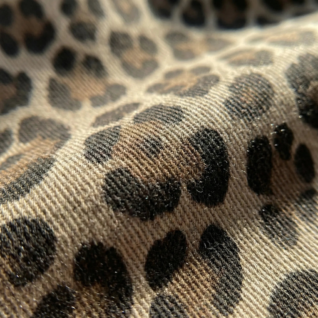 Jeans met hoge taille en luipaardprint – Noor