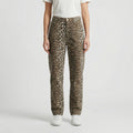Jeans met hoge taille en luipaardprint – Noor