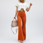 Hoge taille flared broek