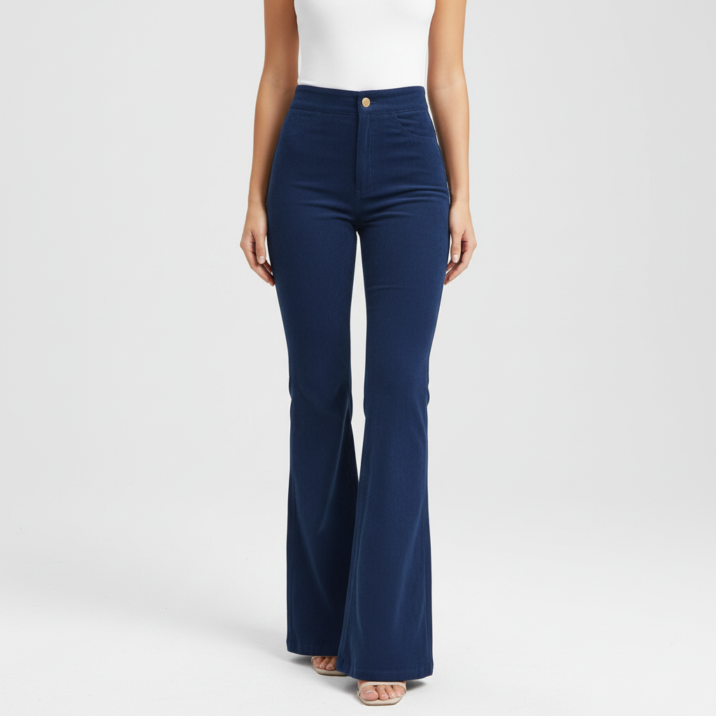 Hoge taille flared broek
