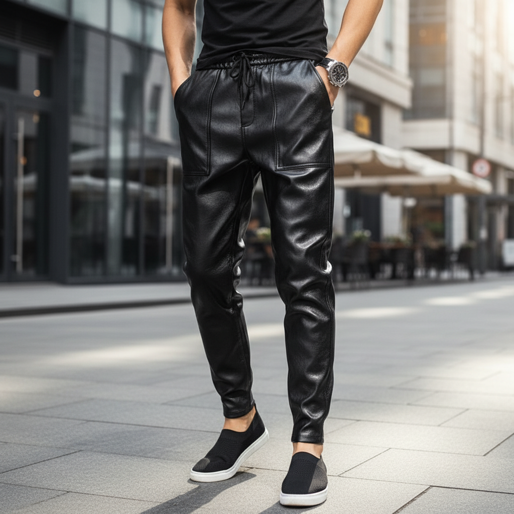 Kunstlederen broek