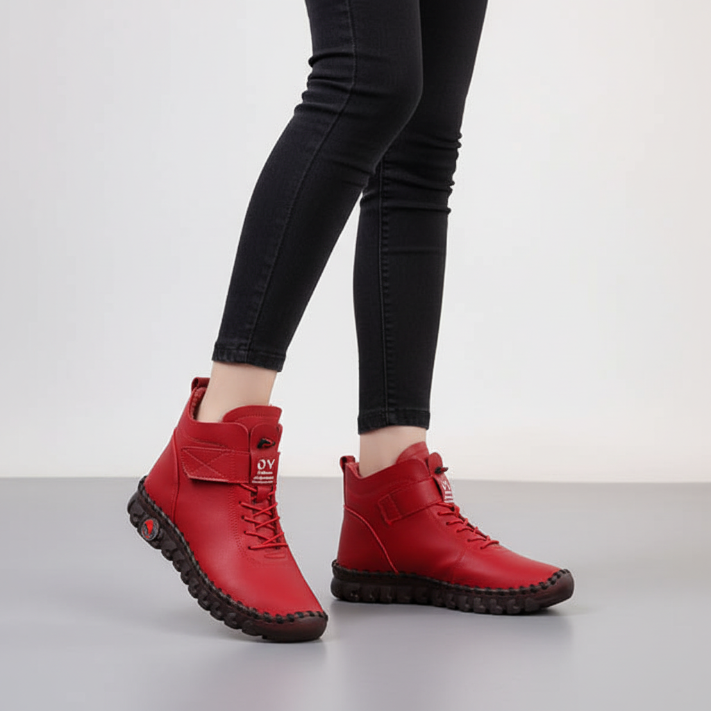 Hoge damesschoenen met voering