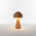 Houten paddenstoelnachtlamp