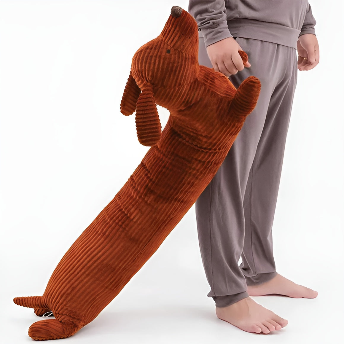 Pluche ergonomisch teckelkussen
