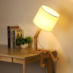 Flexibele robot bureaulamp van massief hout