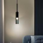 Minimalistische wandlamp met rookglas
