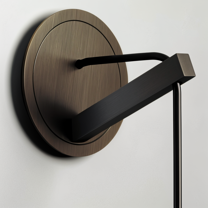 Minimalistische wandlamp met rookglas