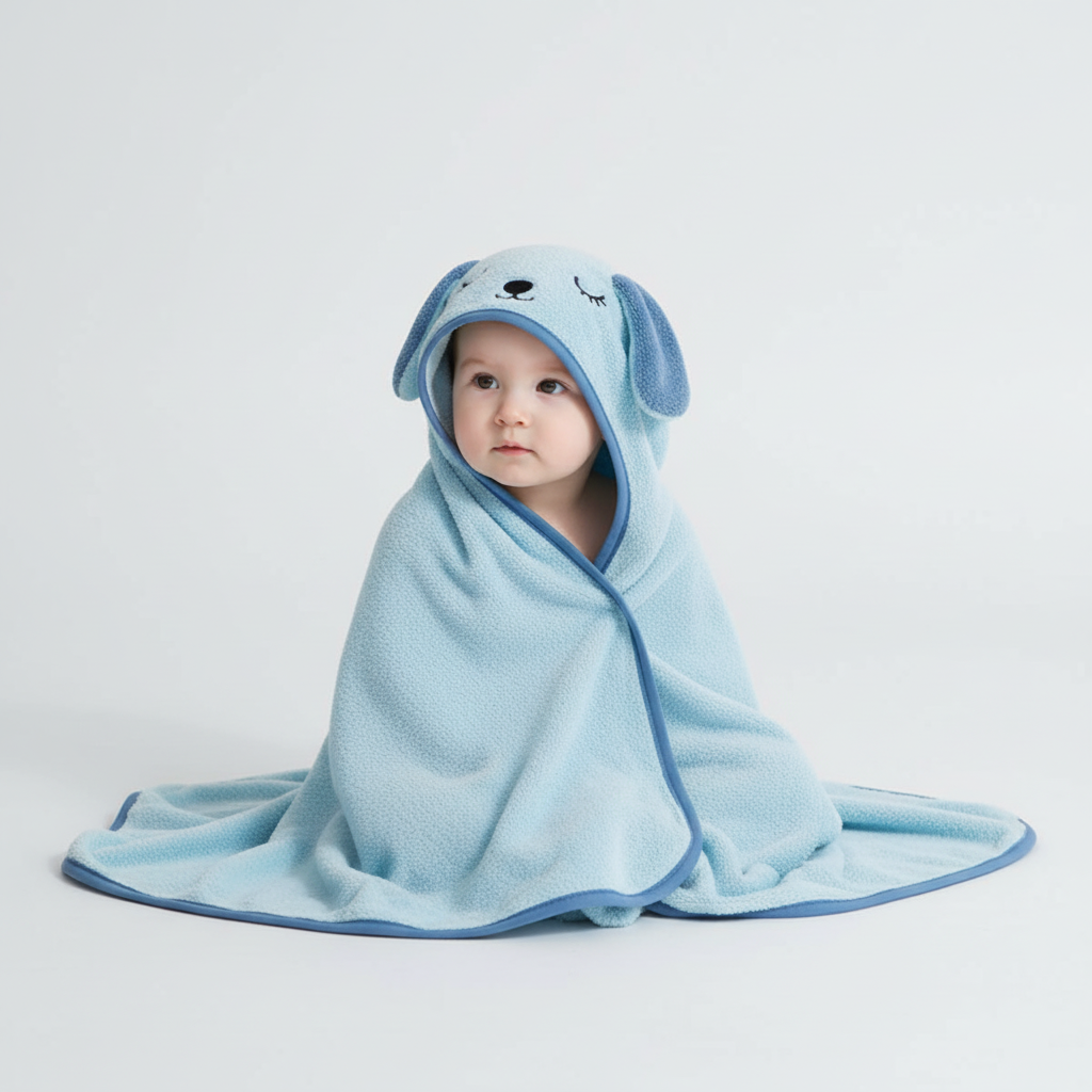 Hooded baby handdoek