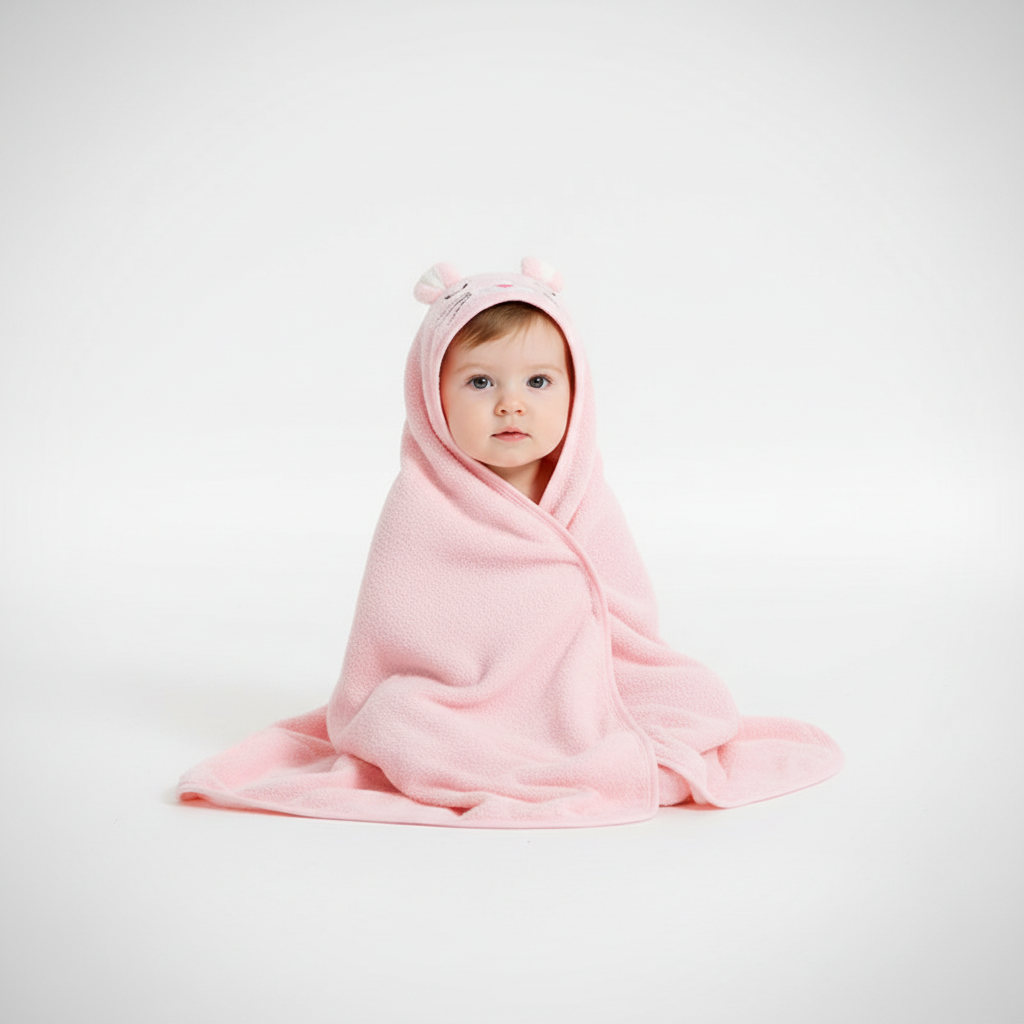 Hooded baby handdoek