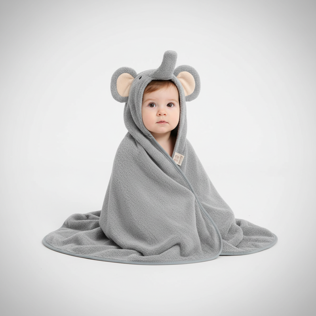 Hooded baby handdoek
