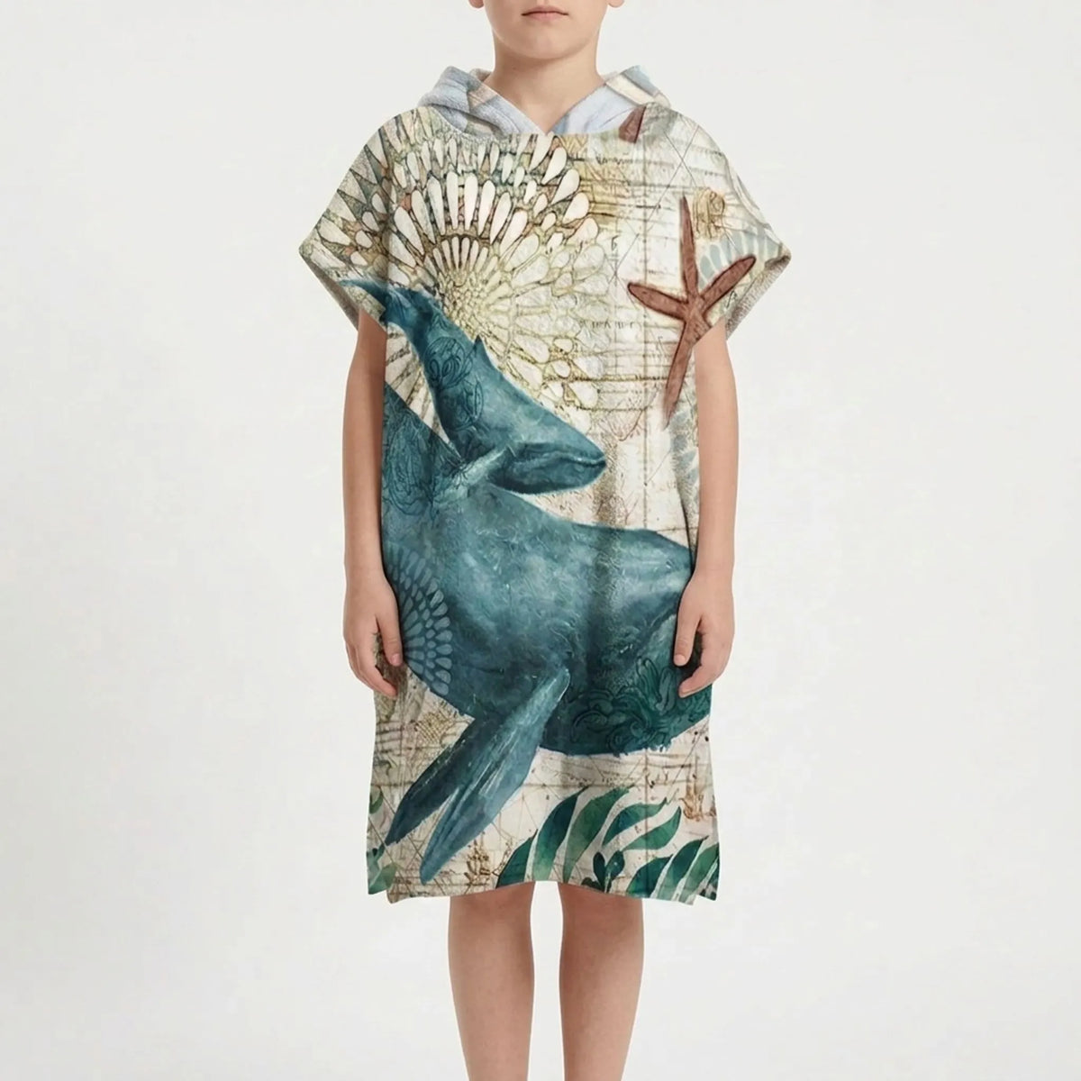 Strandponcho met capuchon
