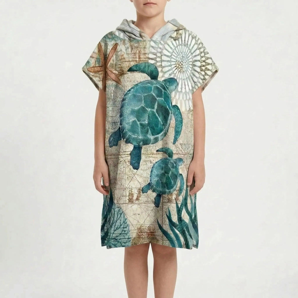 Strandponcho met capuchon — afbeelding 28