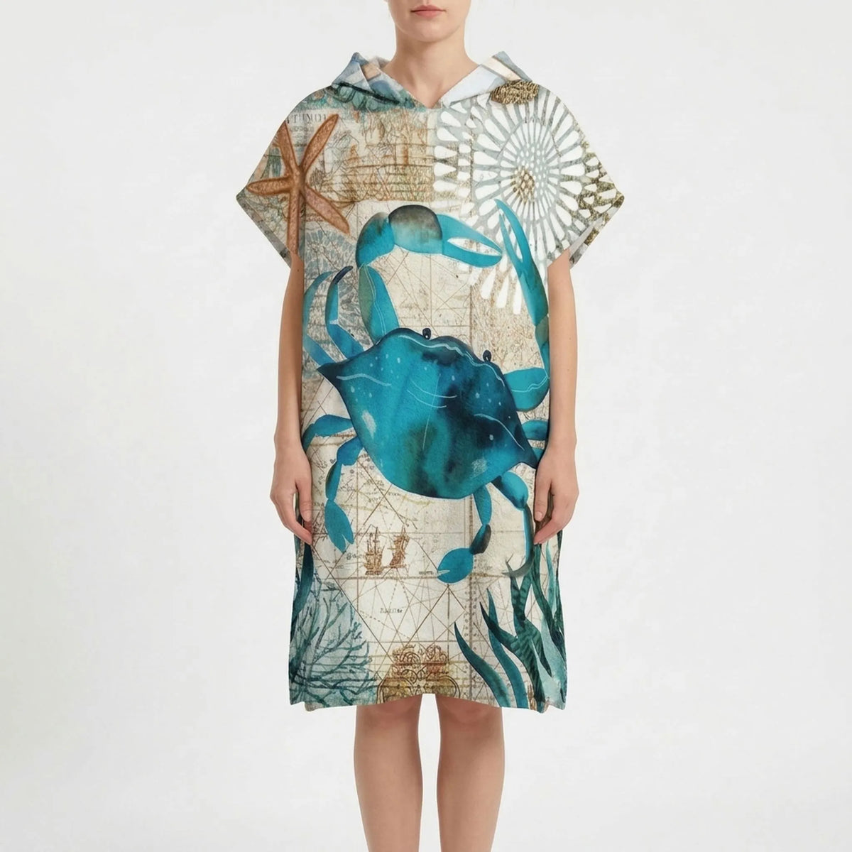 Strandponcho met capuchon — afbeelding 29