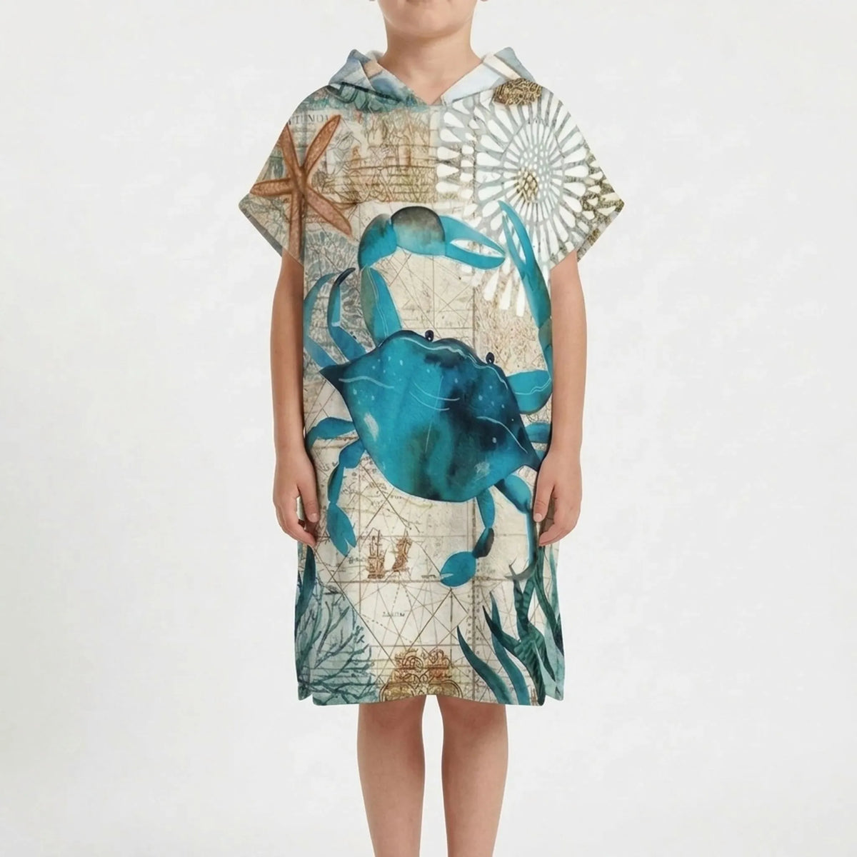 Strandponcho met capuchon — afbeelding 30