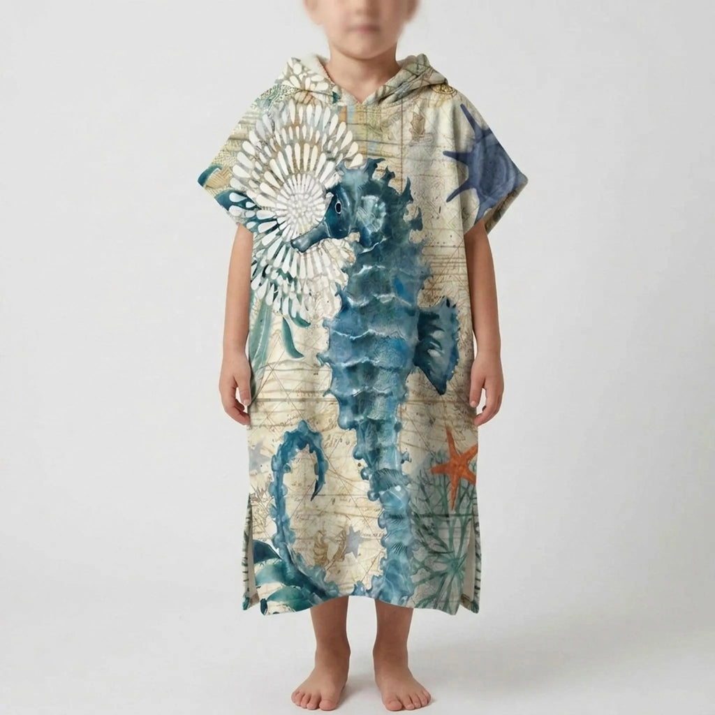 Strandponcho met capuchon