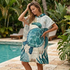 Strandponcho met capuchon