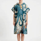 Strandponcho met capuchon