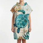 Strandponcho met capuchon