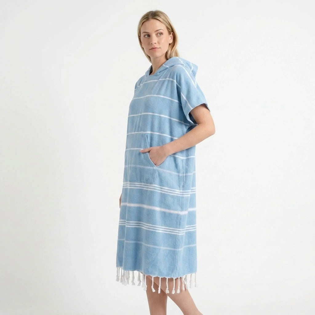 Omkleedponcho met capuchon voor surfen