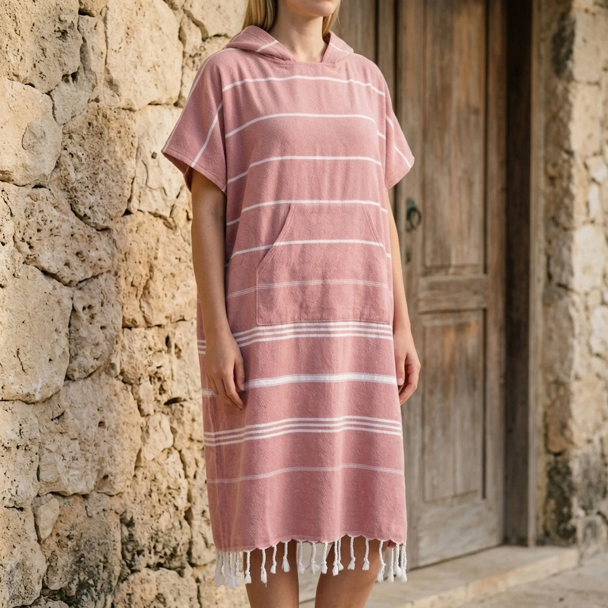 Omkleedponcho met capuchon voor surfen