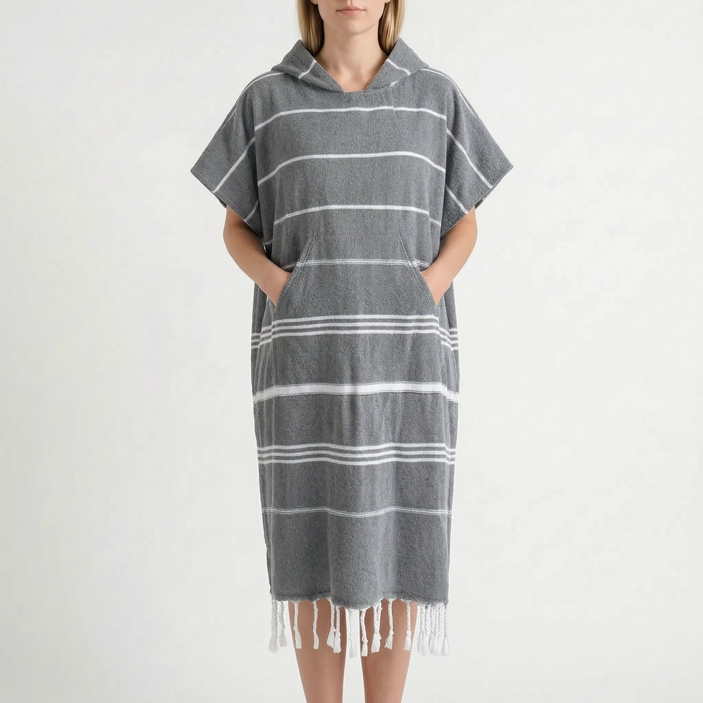 Omkleedponcho met capuchon voor surfen