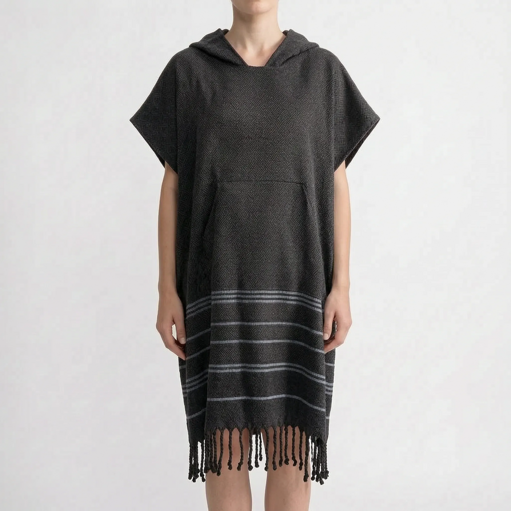 Handdoekponcho met capuchon
