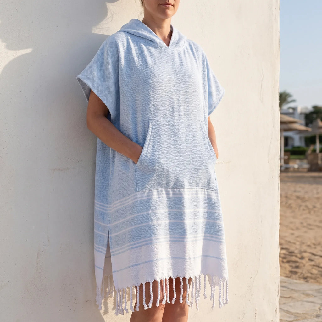 Handdoekponcho met capuchon