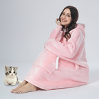 Hoodie en dekentje gecombineerd