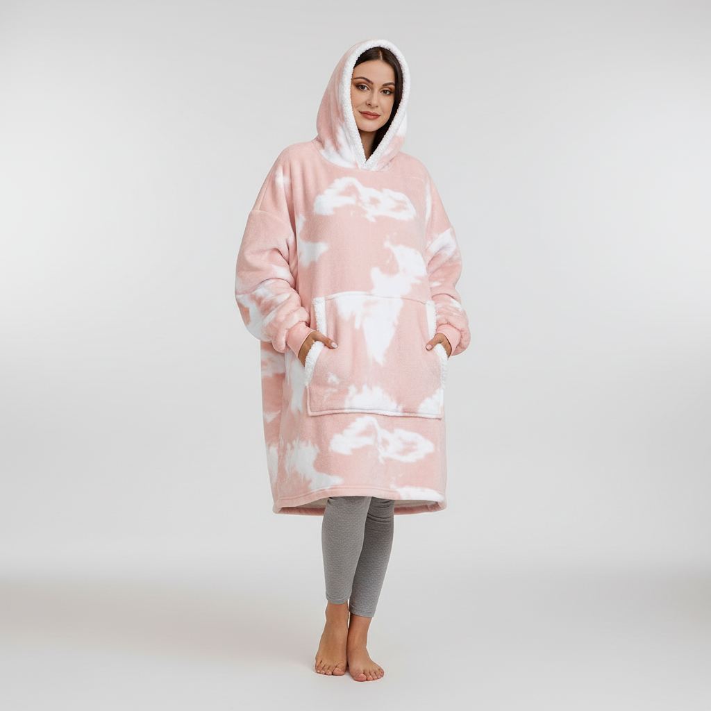 Hoodie en dekentje gecombineerd