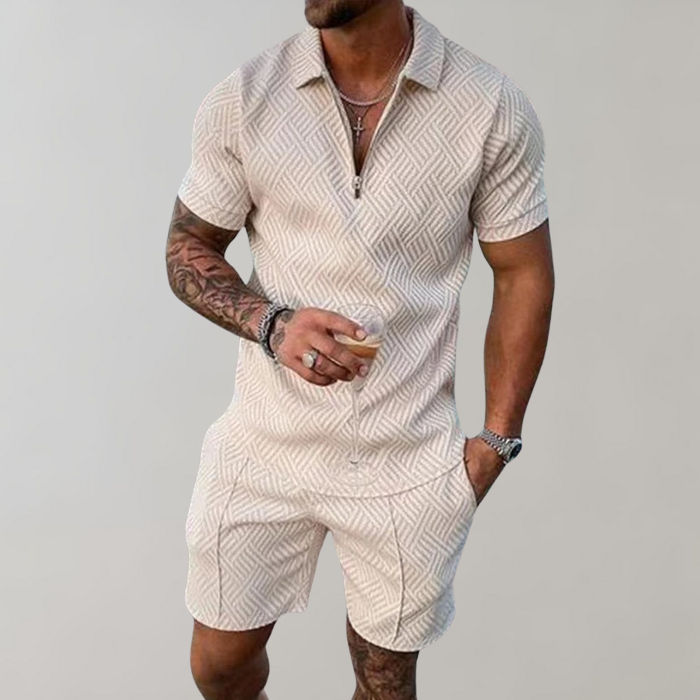 Polo en shorts zomers outfit voor heren