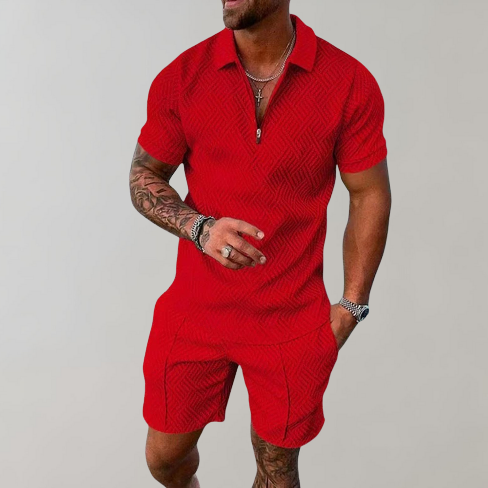 Polo en shorts zomers outfit voor heren