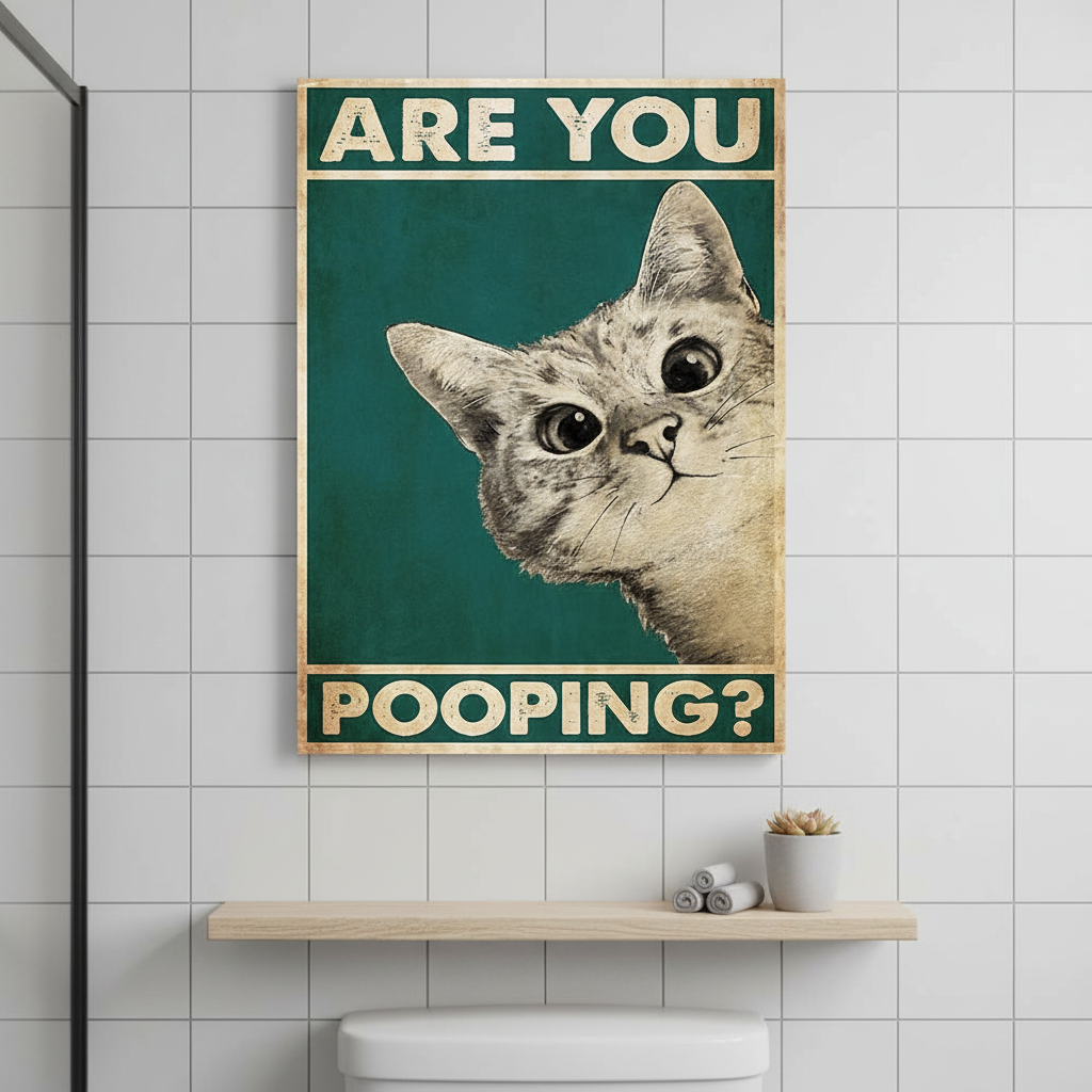 Humoristisch badkamerbeeld