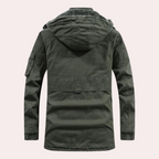 Gevoerde heren winterjas met warme capuchon