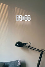 3D LED wandklok met dimbare verlichting