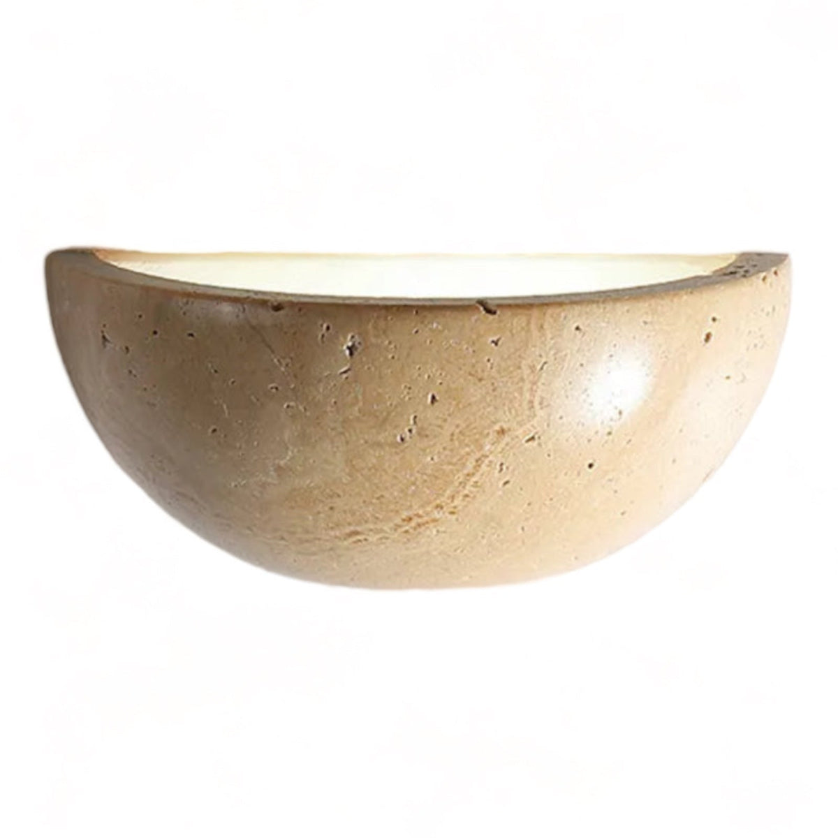 Halfronde LED wabi-sabi wandlamp