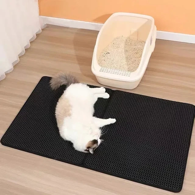 Dubbelgelaagde kattenbakmat