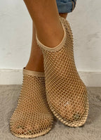 Glanzende ballerina's met antislip zool