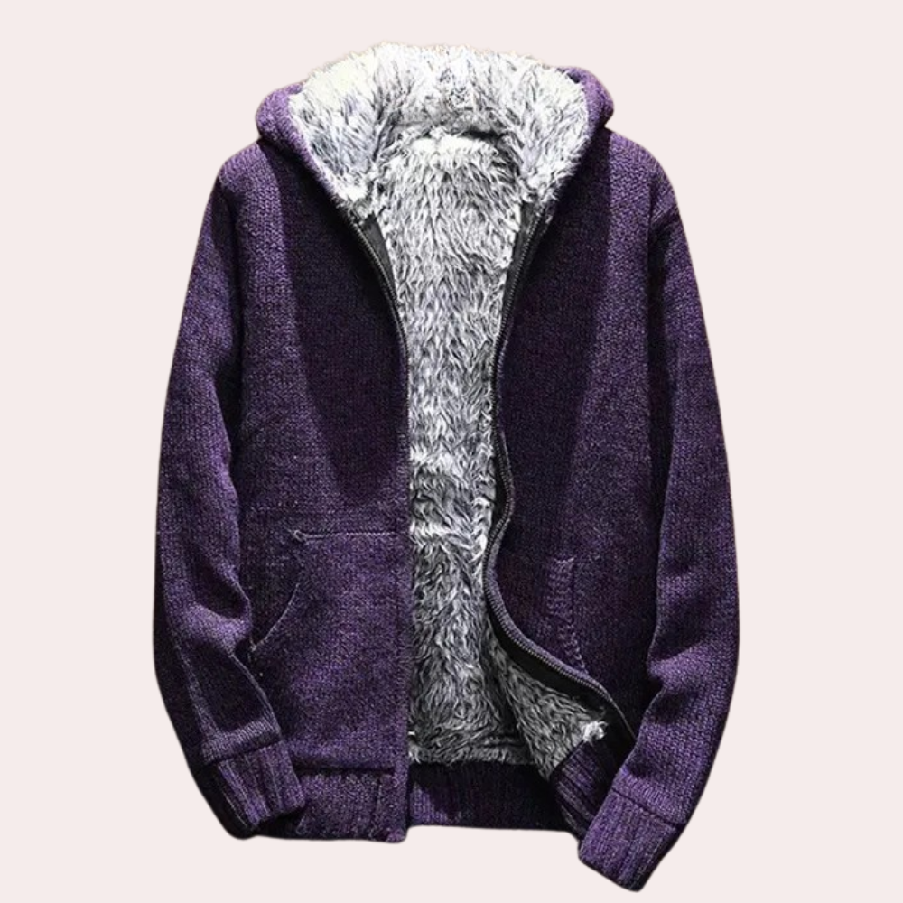 Gebreid vest met capuchon voor heren