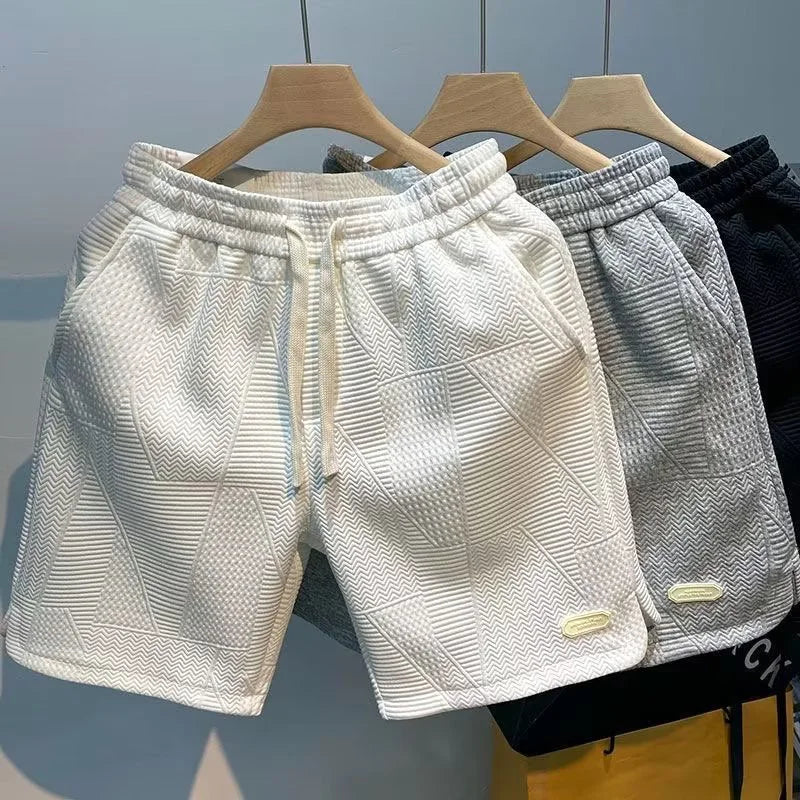 Herringbone heren shorts met ice-silk ttechnologie