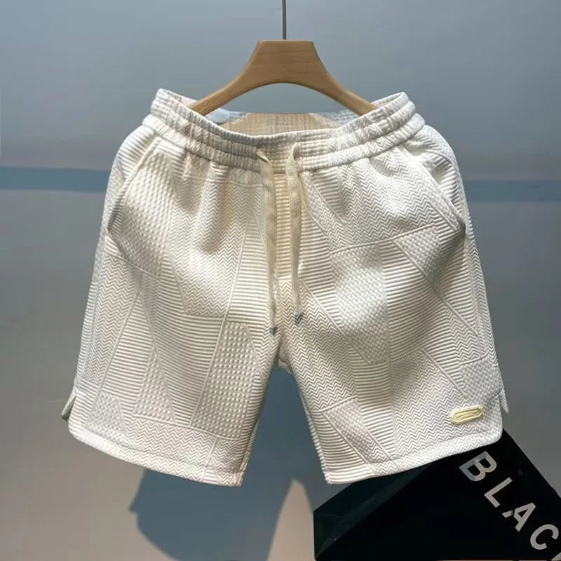 Herringbone heren shorts met ice-silk ttechnologie