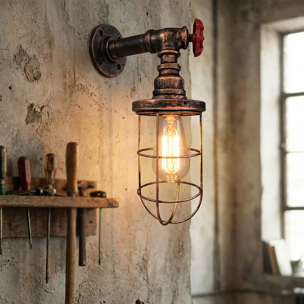 Wandlamp in industriële stijl – Noor